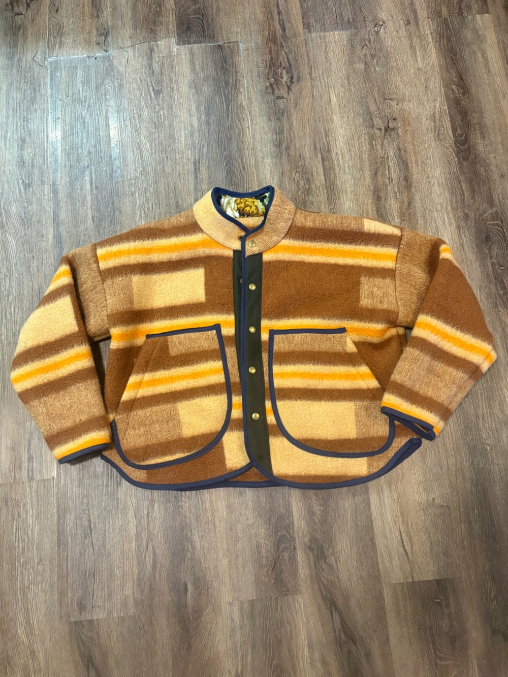Striped Blanket Jacket size medium